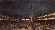 GUARDI, Francesco Nighttime Procession in Piazza San Marco fdh oil painting reproduction